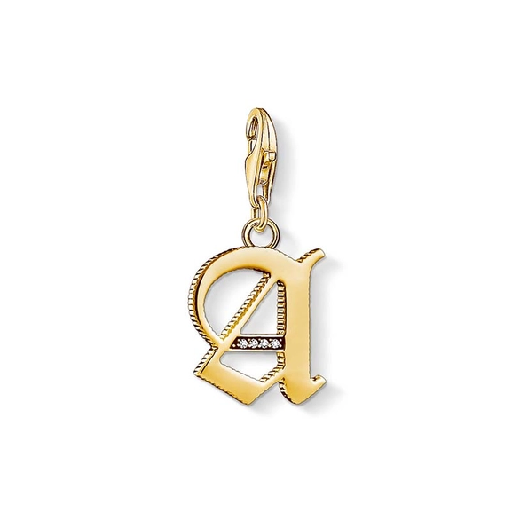 Charm-Anhänger Buchstabe A Gold von Thomas Sabo, Schneller Versand - Nordicspectra.de