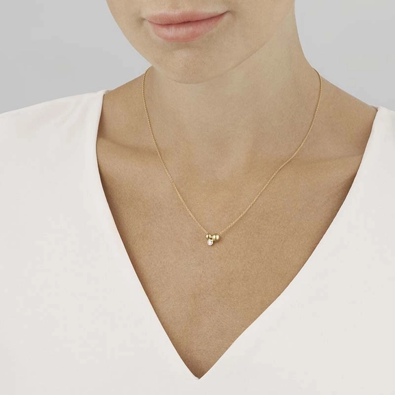 Moonlight Grapes Halsband Tre Druvor Guld med Diamanter - Georg Jensen örhängen - Snabb frakt & paketinslagning - Nordicspectra.se