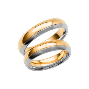 SR3008-5 Guld/Vitguld - Vigsel- & förlovningsringar - Schalins - Fri storleksändring* - Nordic Spectra