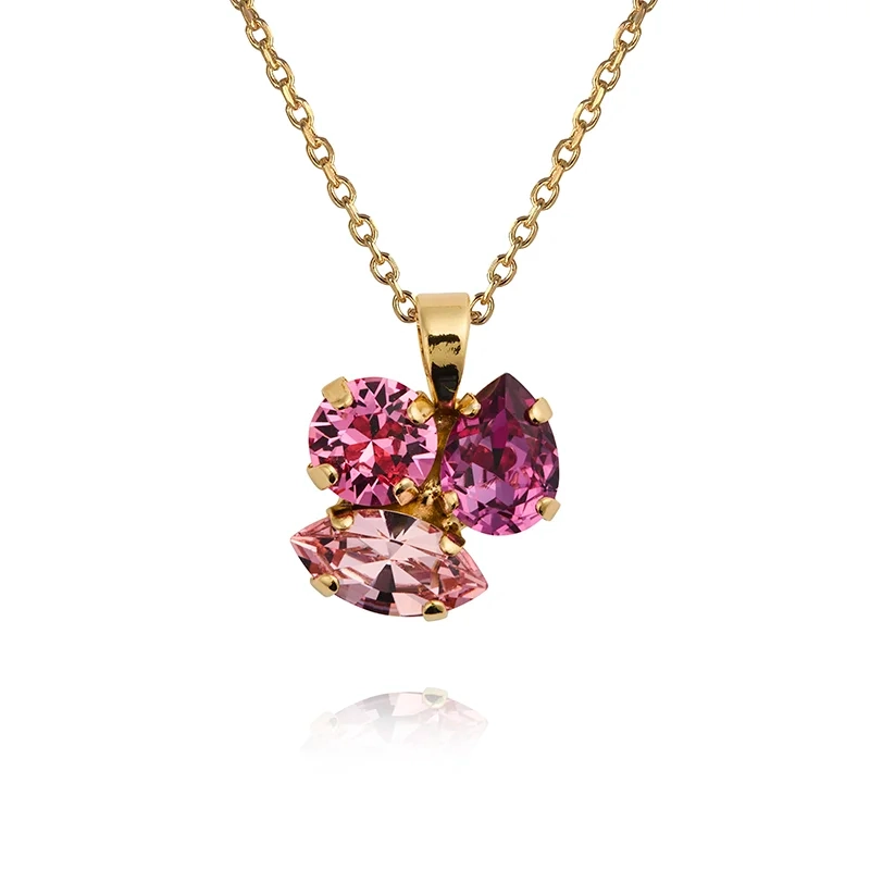Caroline Svedbom - Ana Necklace Gold Dark Rose Combo