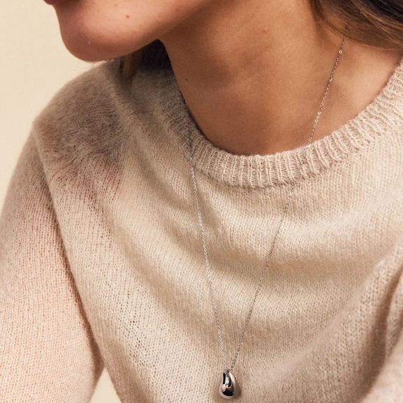 Lulu Necklace L Steel - Edblad - Snabba leveranser - Gratis paketinslagning