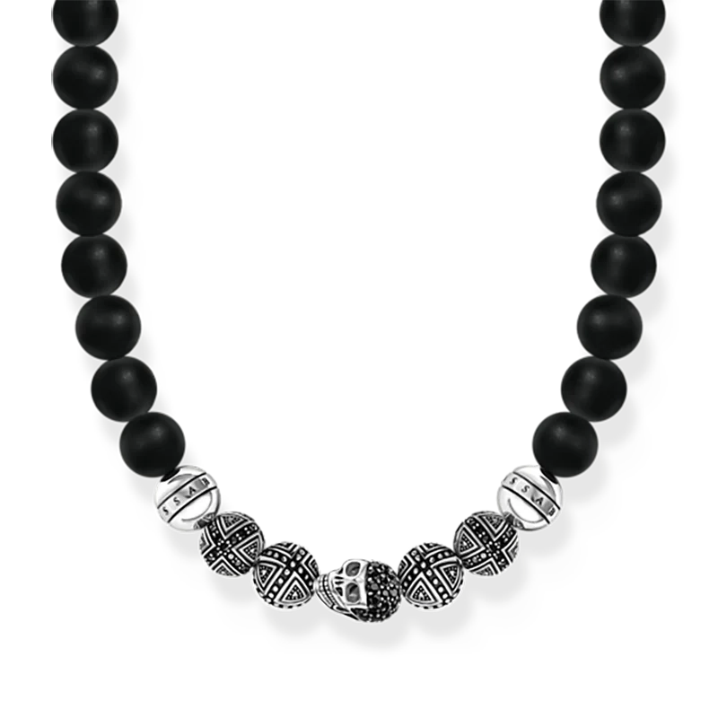 Thomas Sabo - D&ouml;skalle & Obsidian Halsband