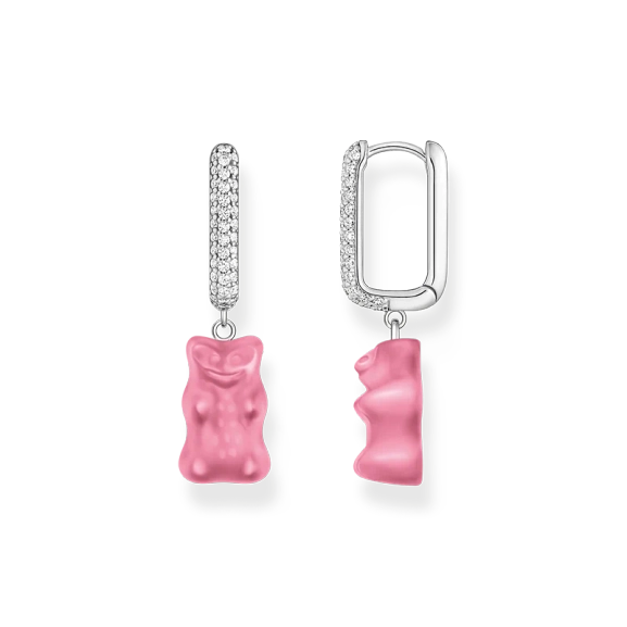 HARIBO Single Creole Pink Gummy Bear with Sparkling Stones - Thomas Sabo - Suuri valikoima & ilmainen lahjapaketointi - Nordic Spectra
