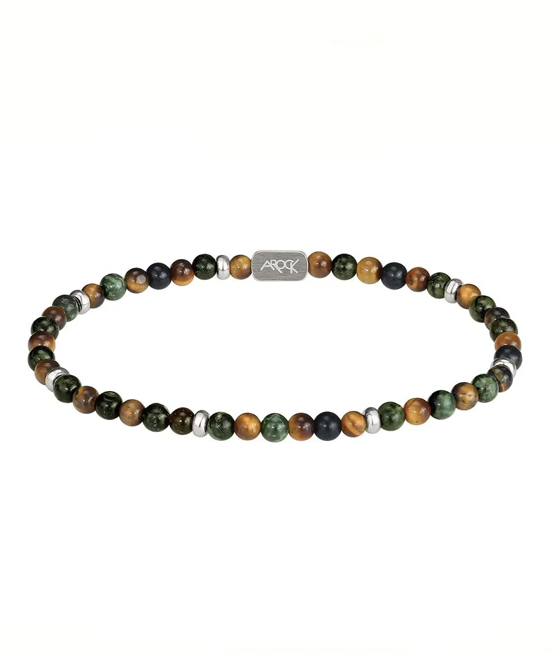 AROCK - COLIN MIX Armband Brun / Grön / Stål