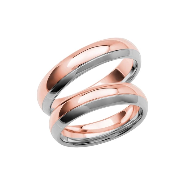 SR3008-5 Roséguld/Vitguld - Vigsel- & förlovningsringar - Schalins - Fri storleksändring* - Nordic Spectra