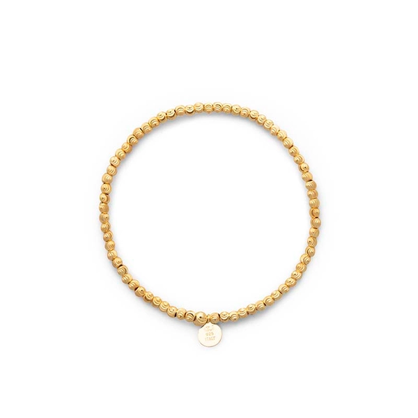 Cubic Elastic Bracelet Plain Gold -CU Jewellery - Snabb frakt & paketinslagning - Nordicspectra.se
