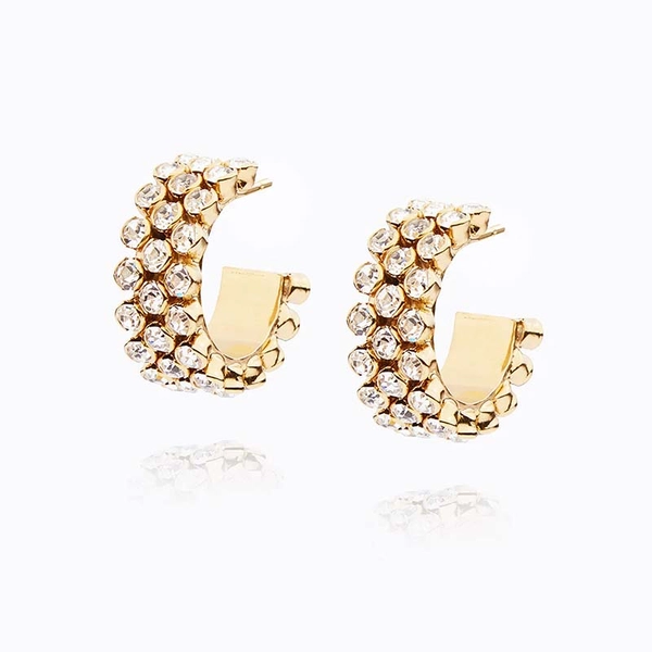 Siri Grande Loop Earrings Gold Crystal - Caroline Svedbom - Snabb frakt & paketinslagning - Nordicspectra.se