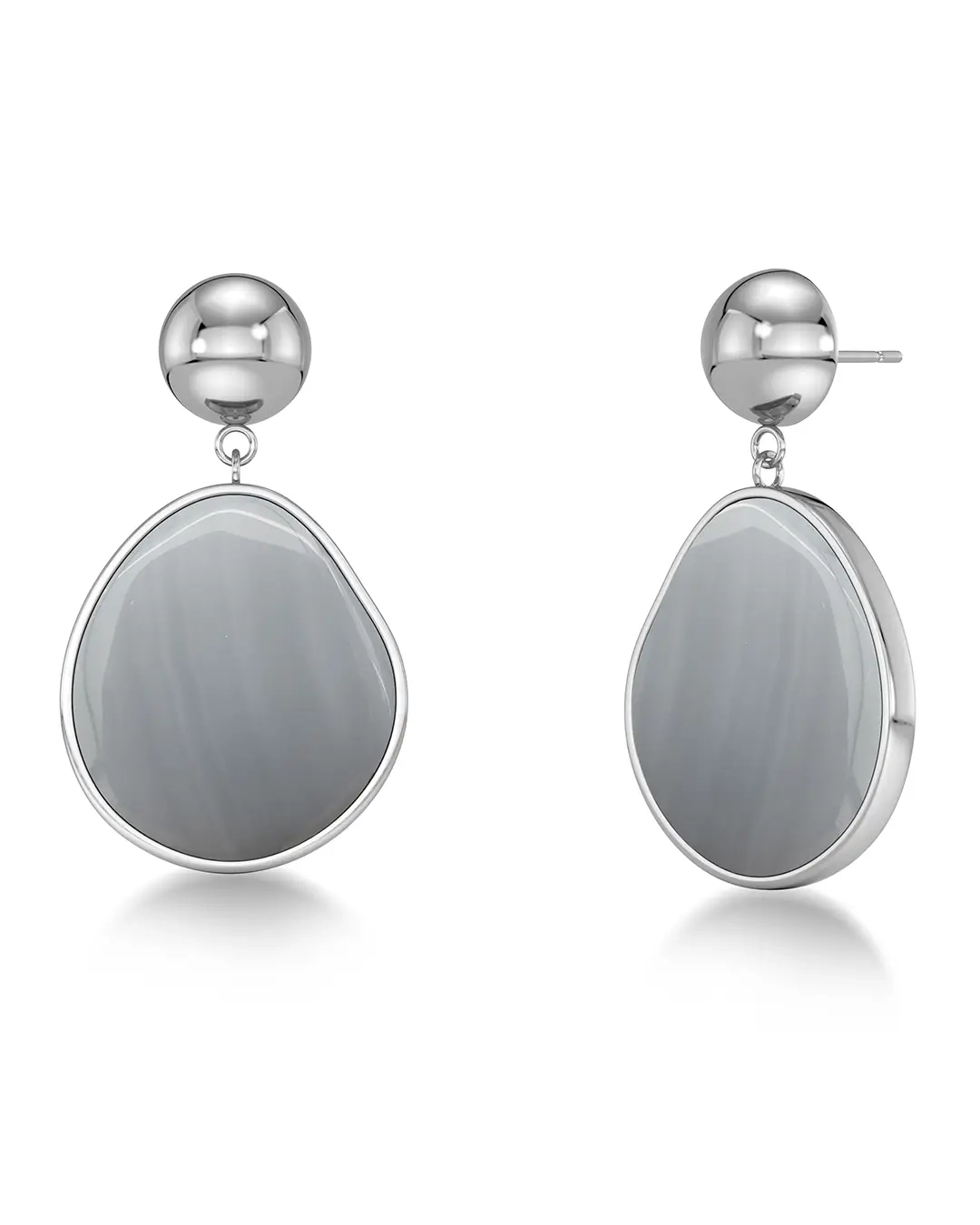 Agatha Earrings L Grey Steel - Edblad - Snabba leveranser - Gratis paketinslagning