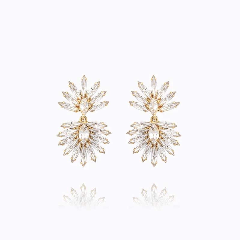Caroline Svedbom - Mini Cina Earrings Gold Crystal