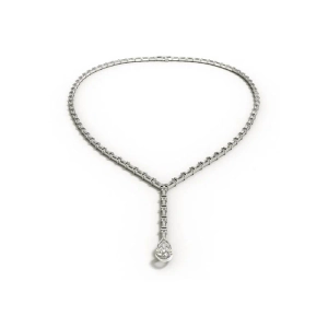 Eloge Pear Cut Diamond Collier i vitguld med en 2