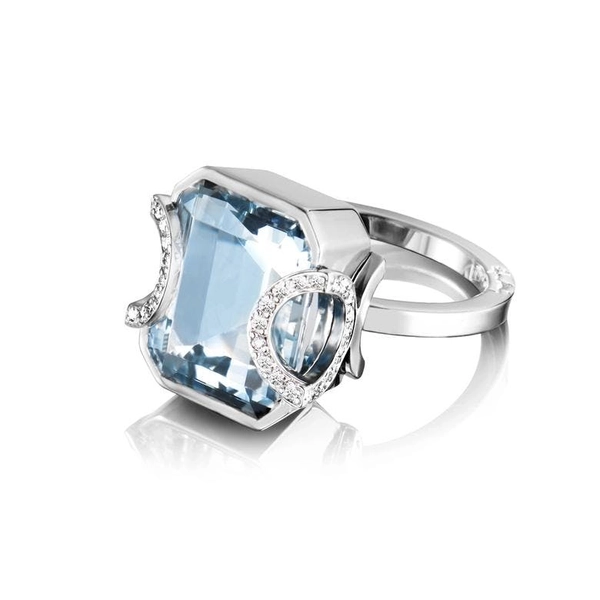Little Magic Star Ring Aquamarine White Gold - Efva Attling ringar - Snabb frakt & paketinslagning - Nordicspectra.se