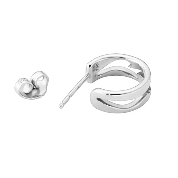 Fusion öppna örhängen i 18K vitguld från Georg Jensen