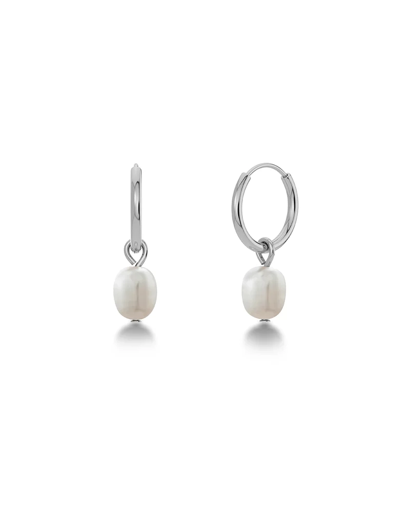 Perla Hoops Silver