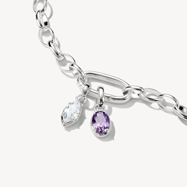 Thomas Sabo CC Connect Månadssten April: silverberlock med vit zirkonia och gravyr "Apr"