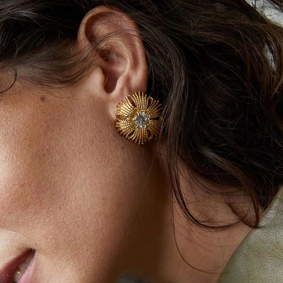 Gatsby Big Stone Ear Gold -CU Jewellery - Snabb frakt & paketinslagning - Nordicspectra.se