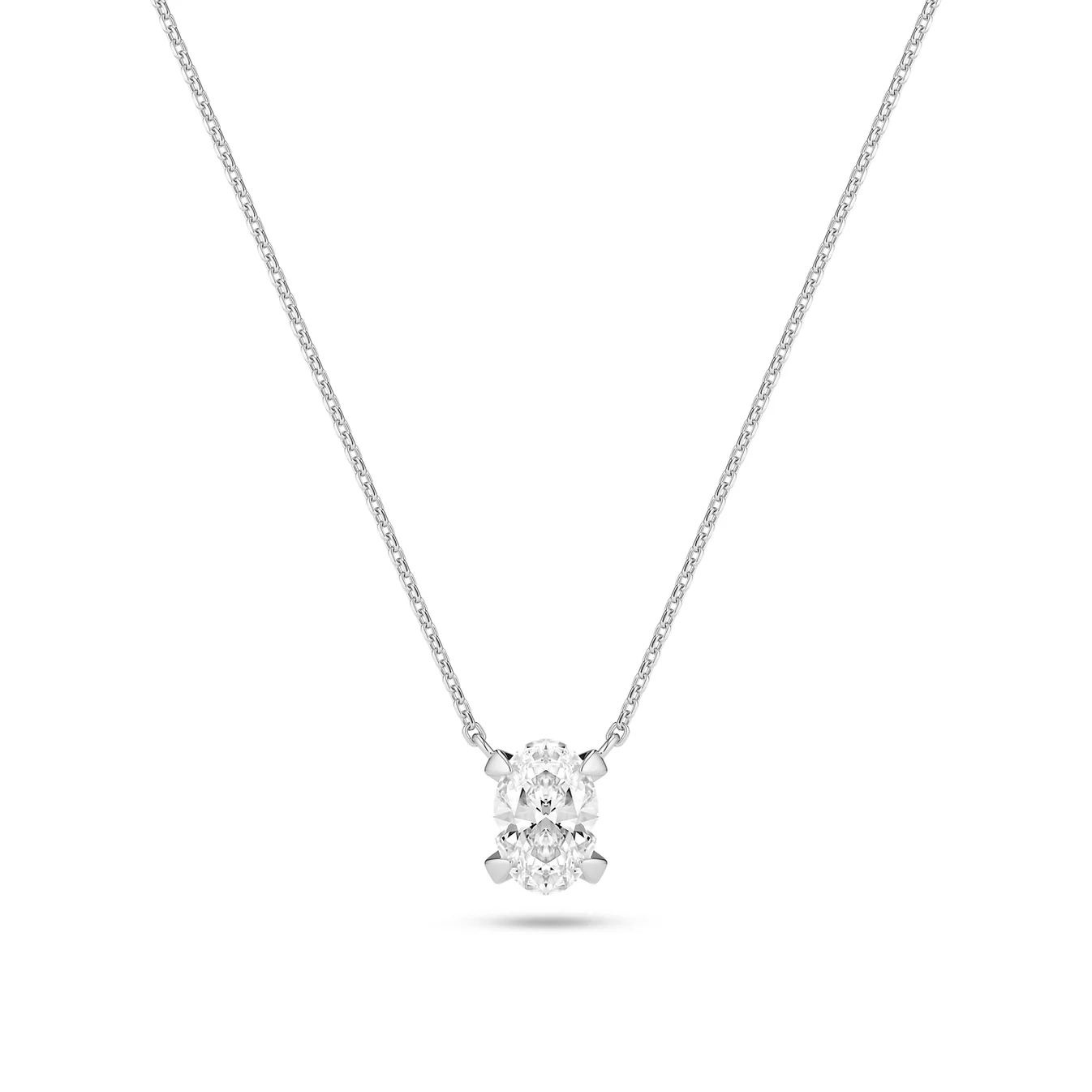 Sif Jakobs - Grace Ovale Solitaire Necklace 14K Vitguld 0.75 ct