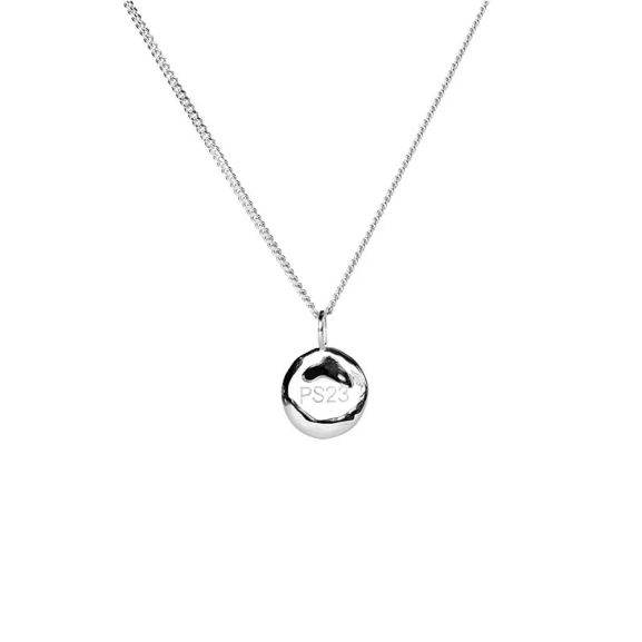 PS23 Organic Coin 2 Silver halsband med unik myntdesign