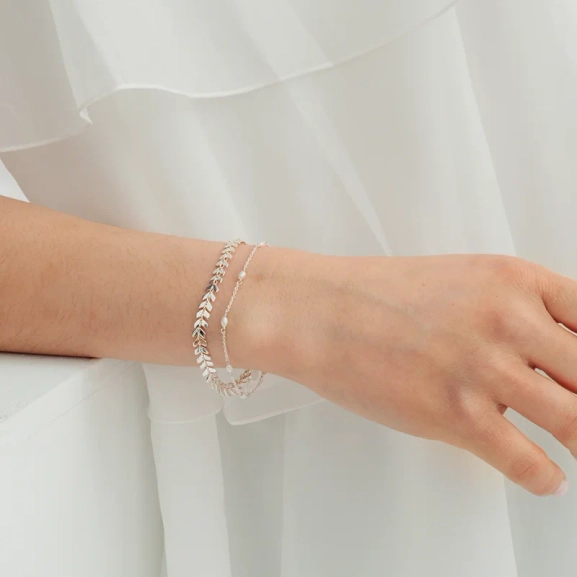 Treasure Multi Pearl Bracelet Silver - Syster P - Snabb leverans & Gratis paketinslagning - Nordic Spectra