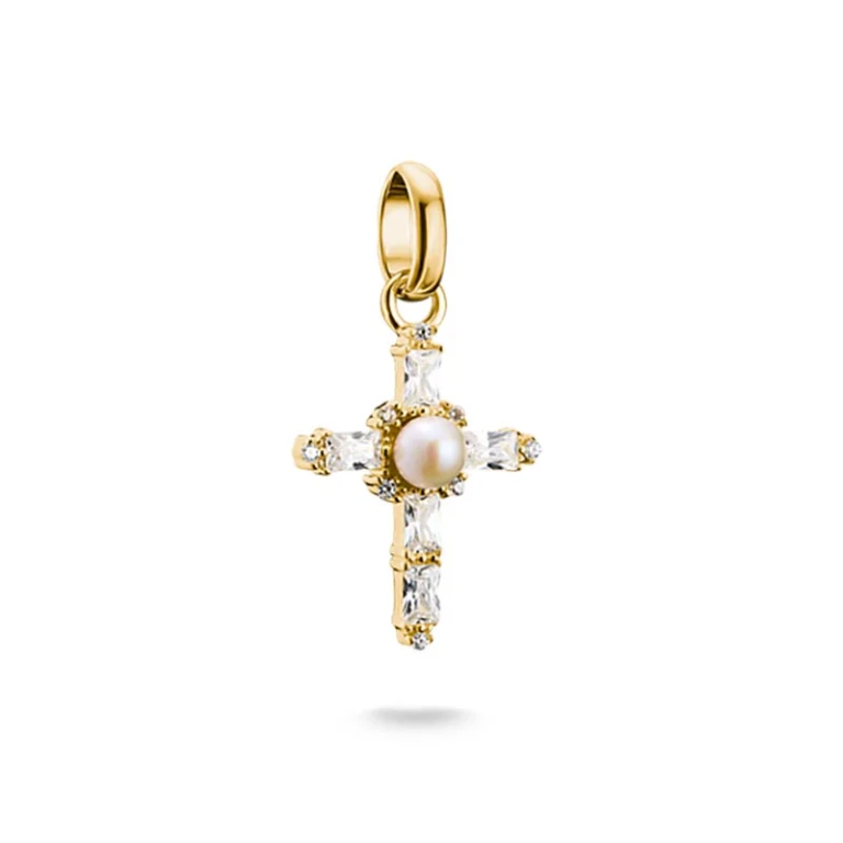 Charm-Anhänger Vintage-Kreuz Connect vergoldet - Thomas Sabo - Nordic Spectra