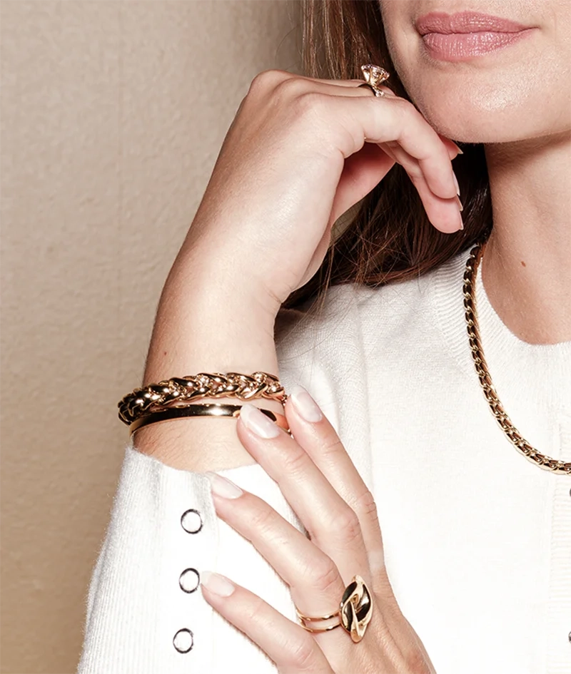 KAREN Armband 10 mm Guld - Astrid & Agnes - Nordic Spectra