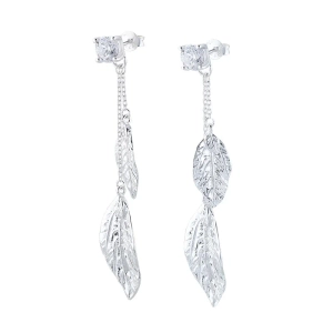 Autumn Leaves Örhängen i silver med cubic zirkoner