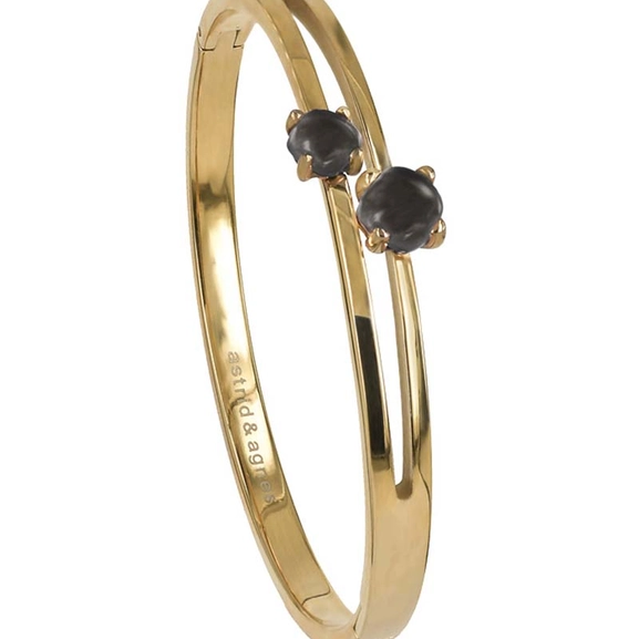 VICTORIA Armring Grå/Guld - Astrid & Agnes - Snabb frakt & paketinslagning - Nordicspectra.se