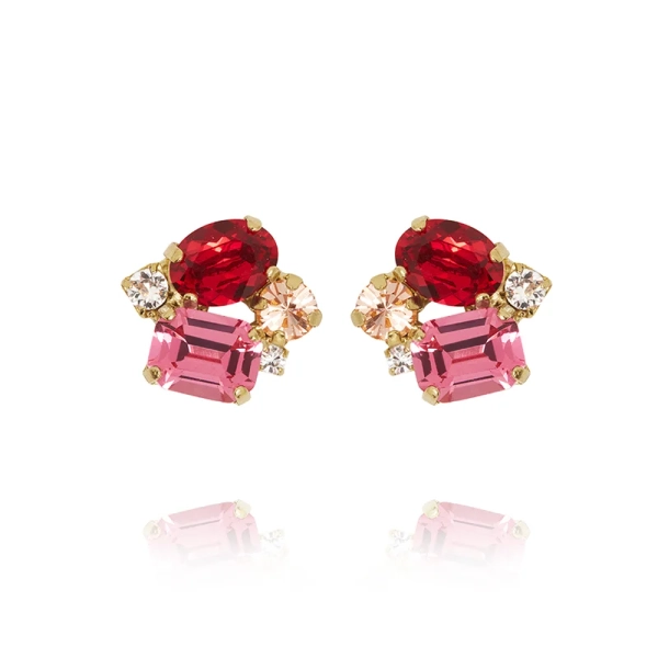 Petite Carolina Earrings Gold Scarlet Combo - Caroline Svedbom - Snabb frakt & paketinslagning - Nordic Spectra