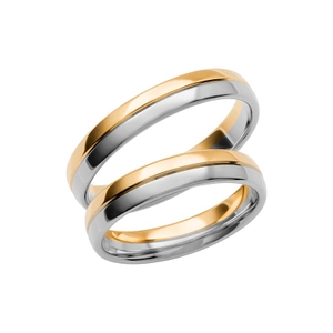 SR3010-4 Guld/Vitguld - Vigsel- & förlovningsringar - Schalins - Fri storleksändring* - Nordic Spectra