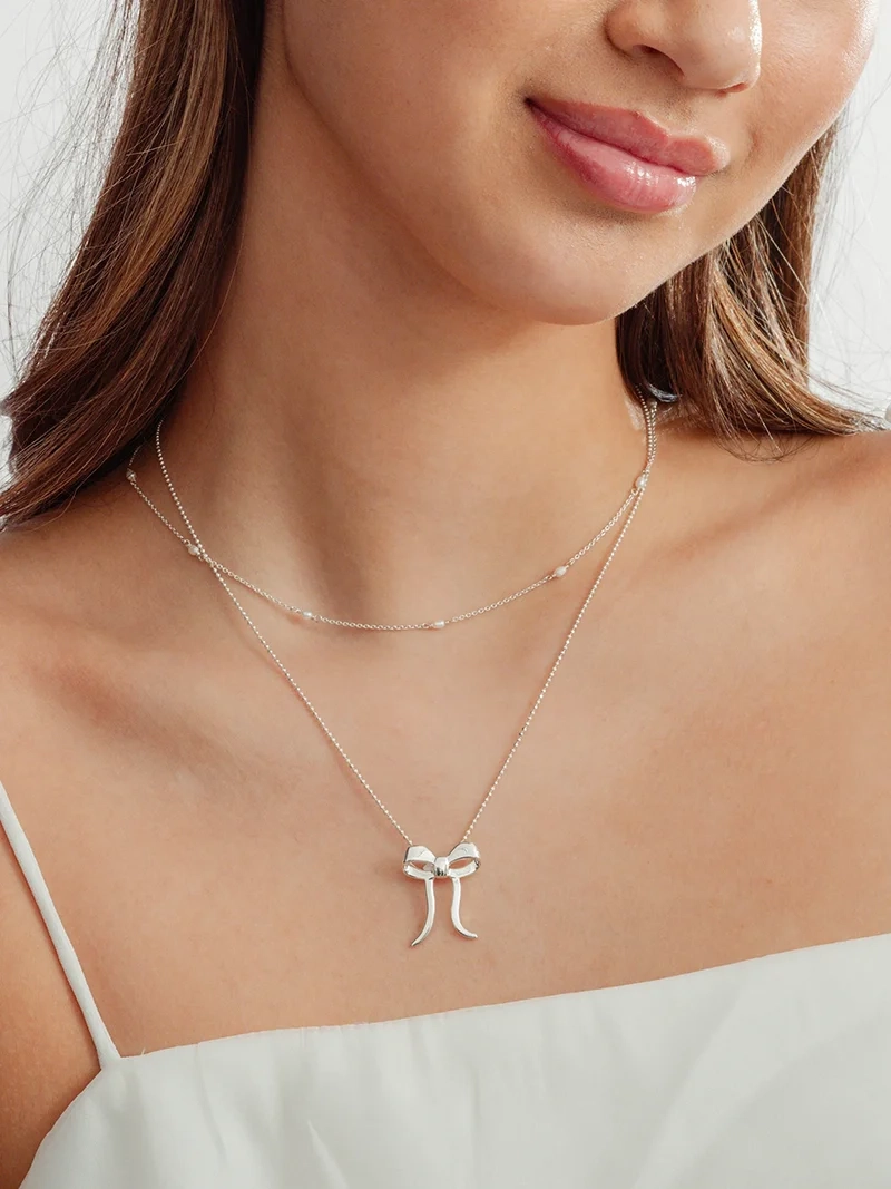 Treasure Multi Pearl Necklace Silver - Syster P - Snabb leverans & Gratis paketinslagning - Nordic Spectra