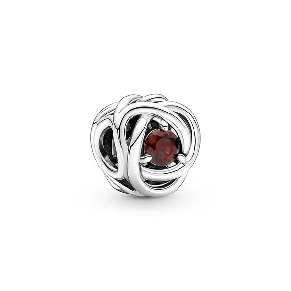 Januar Geburtsstein Roter Ewigkeitskreis Charm von PANDORA, Schneller Versand - Nordicspectra.de