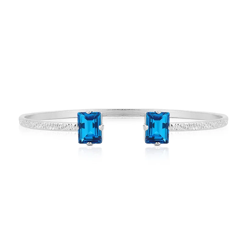 Caroline Svedbom - Diora Stud Bracelet Rhodium Recreated Iceblue