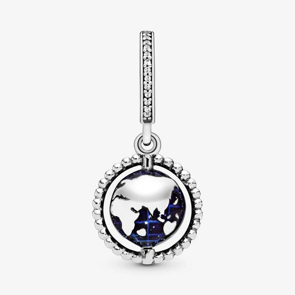 Drehender Globus Charm-Anhänger von PANDORA, Schneller Versand - Nordicspectra.de