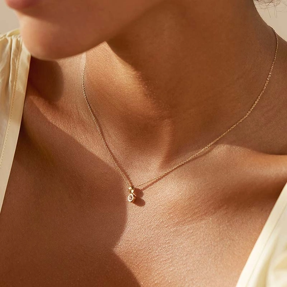 Dew Drop Necklace Blush Gold - Edblad - Snabb frakt & paketinslagning - Nordicspectra.se