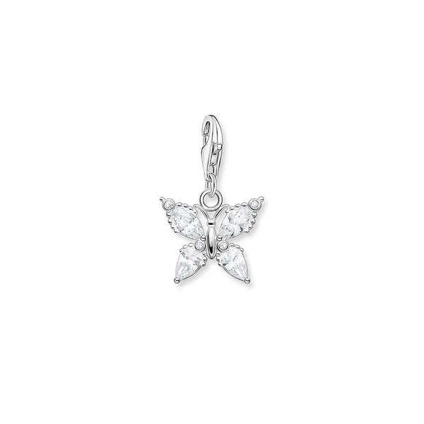 Charm-Anhänger Schmetterling weiße Steine von Thomas Sabo, Schneller Versand - Nordicspectra.de