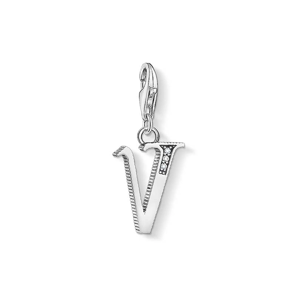 Charm-Anhänger Buchstabe V Silber von Thomas Sabo, Schneller Versand - Nordicspectra.de