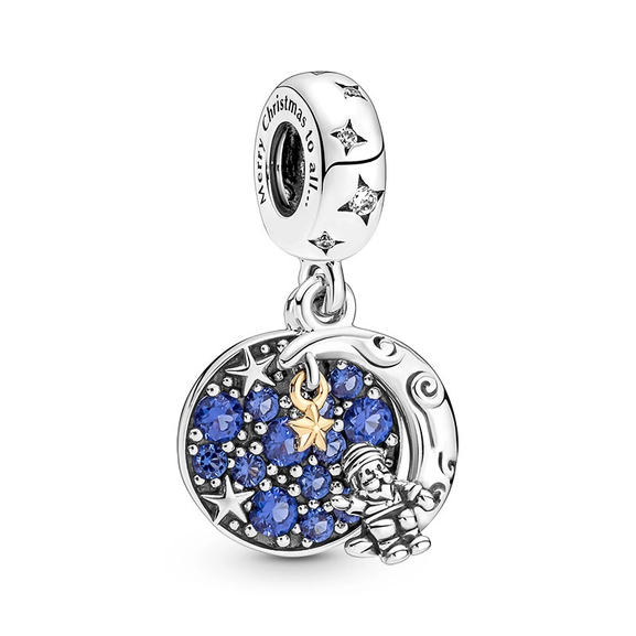 Weihnachtsmann auf dem Mond Doppelter Charm-Anhänger von PANDORA, Schneller Versand - Nordicspectra.de