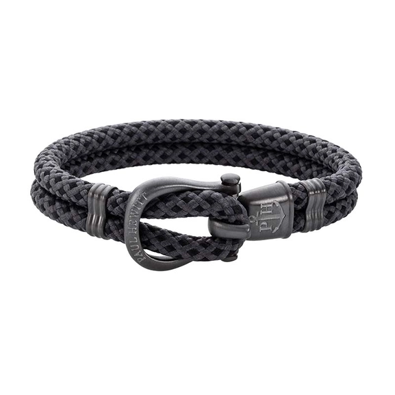 Armband Phinity Gun Metal Nylon Schwarz Grau von Paul Hewitt, Schneller Versand - Nordicspectra.de