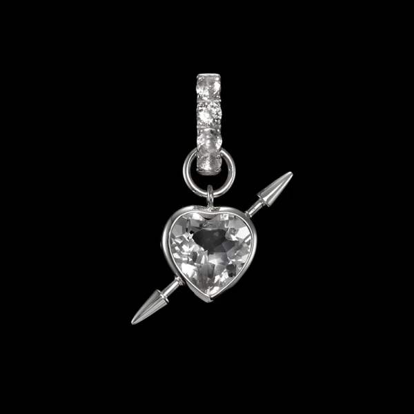 Rebel Love Earring Clear Quartz i silver med klar kvartssten