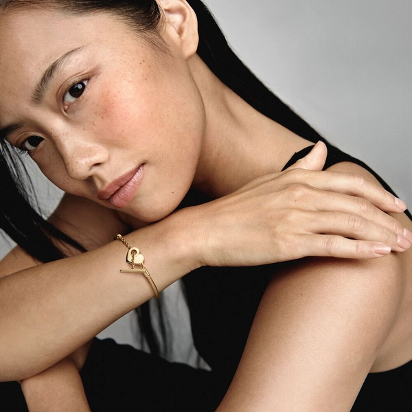 Moments Heart T-stav Ormkedjearmband Guld - PANDORA - Snabb frakt & paketinslagning - Nordicspectra.se