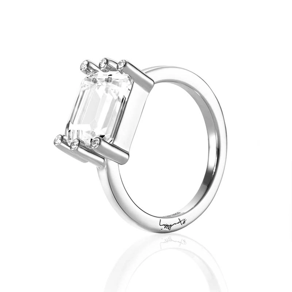 Beautiful Dreamer Ring - Crystal Quartz White Gold - Efva Attling - Suuri valikoima & ilmainen lahjapaketointi - Nordicspectra.fi