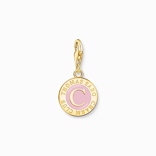 Member Charm pink Charmista Coin gold plated - Thomas Sabo - Suuri valikoima & ilmainen lahjapaketointi - Nordic Spectra
