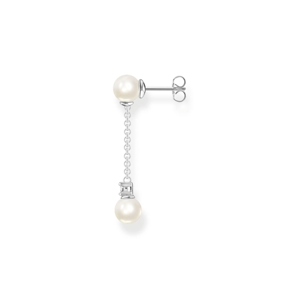 Einzel Ohrring Perlen Mit Weißem Stein Silber von Thomas Sabo, Schneller Versand - Nordicspectra.de