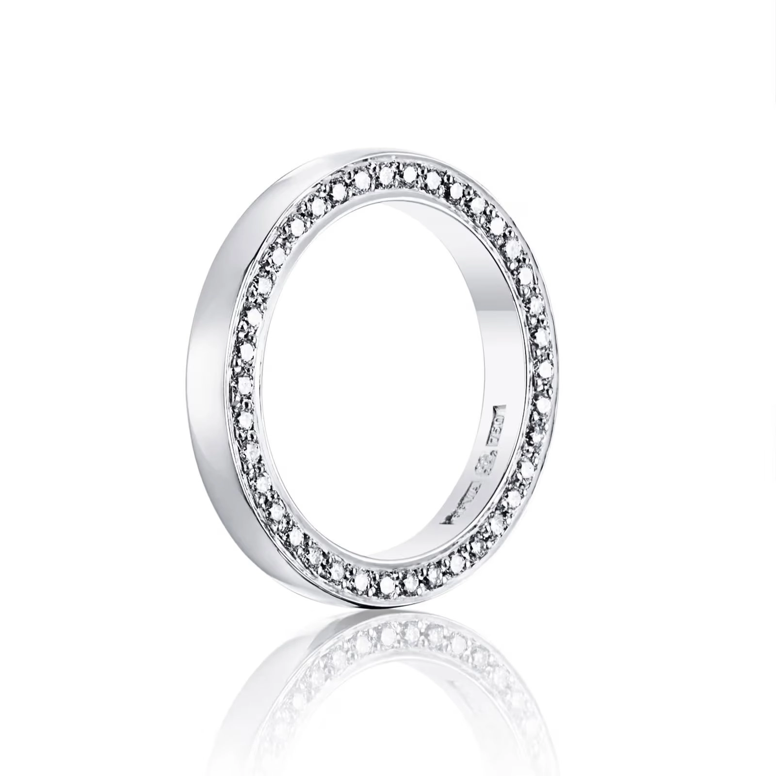 Efva Attling - Half Round & Stars On Side Ring White Gold