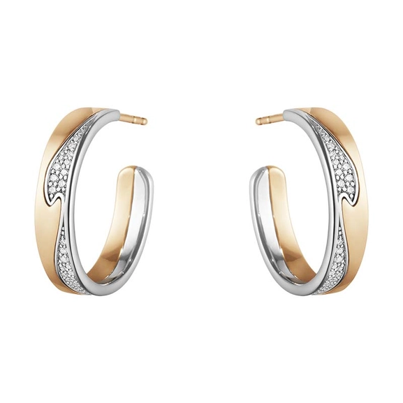 Fusion Hoops 0.21 ct Diamanter Pavé Stora - Georg Jensen örhängen - Snabb frakt & paketinslagning - Nordicspectra.se