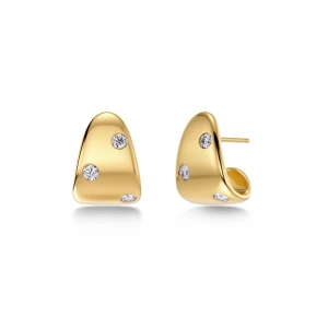 Guldpläterade örhängen från Edblad med cubic zirconia