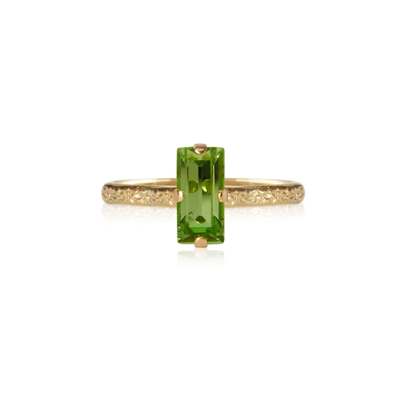 Baguette Ring Gold Peridot - Caroline Svedbom - Nopea toimitus ja lahjapakkaus - Nordic Spectra