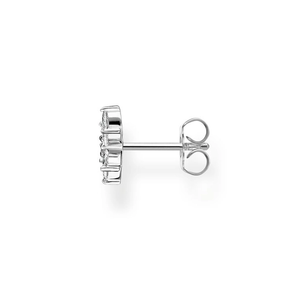 Einzel Ohrstecker Blume Weiße Steine Silber von Thomas Sabo, Schneller Versand - Nordicspectra.de