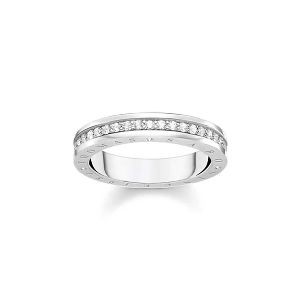 Ring with white stones pavé silver - Thomas Sabo - Suuri valikoima & ilmainen lahjapaketointi - Nordicspectra.fi