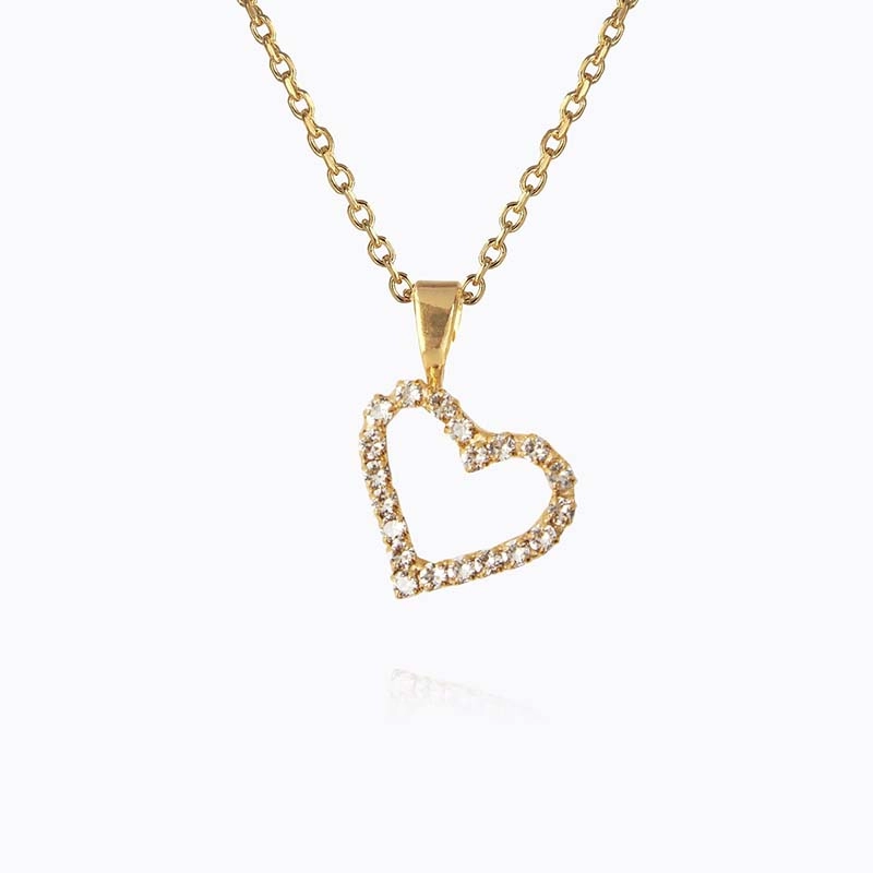 Caroline Svedbom - Mini Sweetheart Necklace Gold Crystal