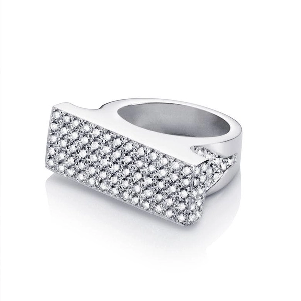 Funky Bling Ring White Gold - Efva Attling ringar - Snabb frakt & paketinslagning - Nordicspectra.se